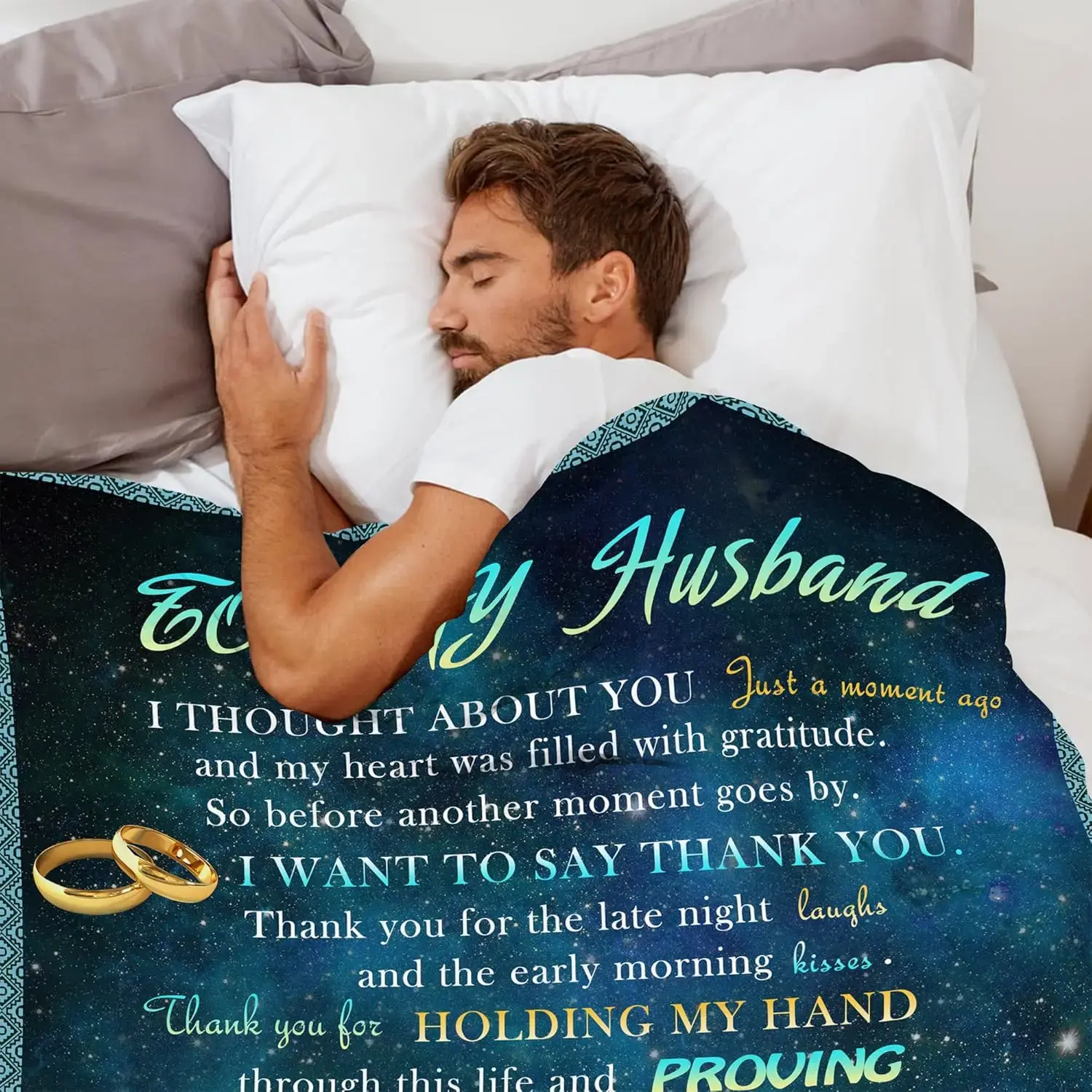 Best Birthday Anniversary Wedding Gifts for Husband from Wife, Blankets for Bedding Sofa Travel