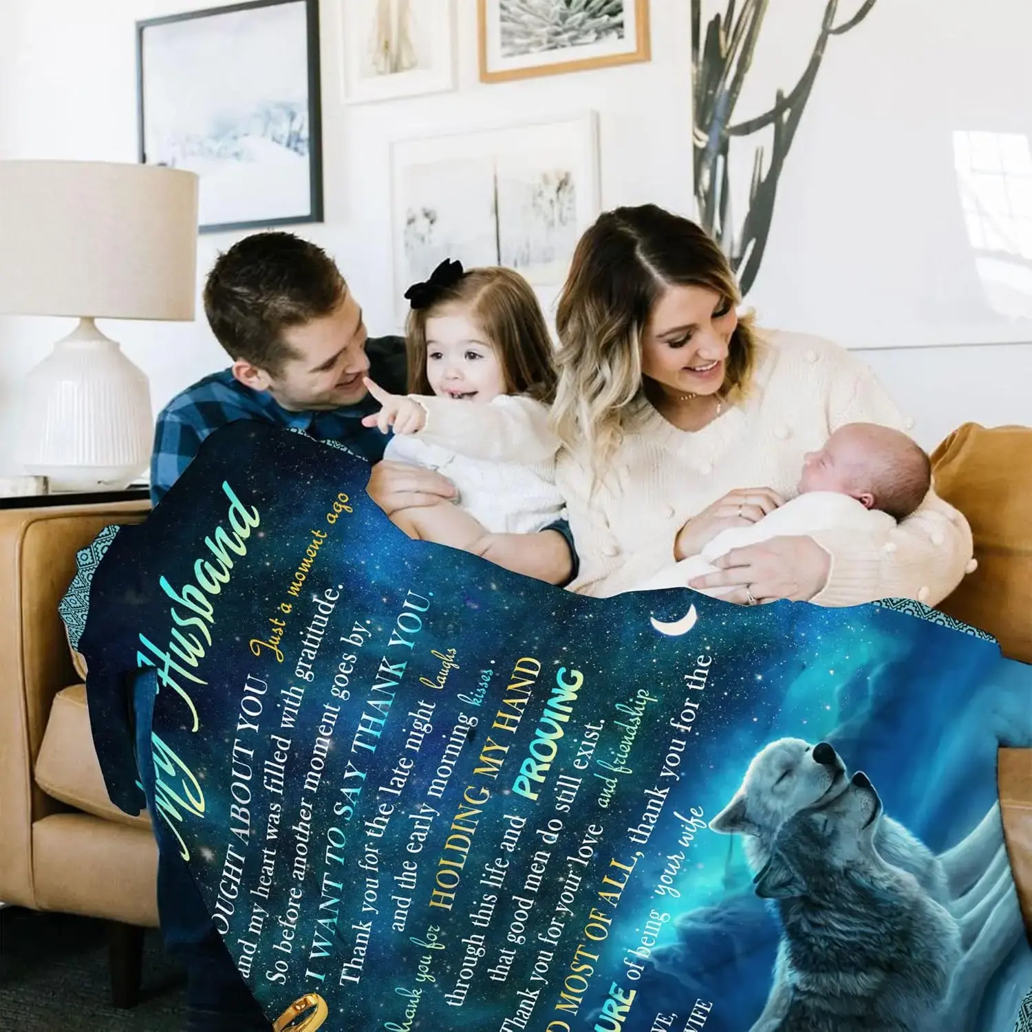 Best Birthday Anniversary Wedding Gifts for Husband from Wife, Blankets for Bedding Sofa Travel