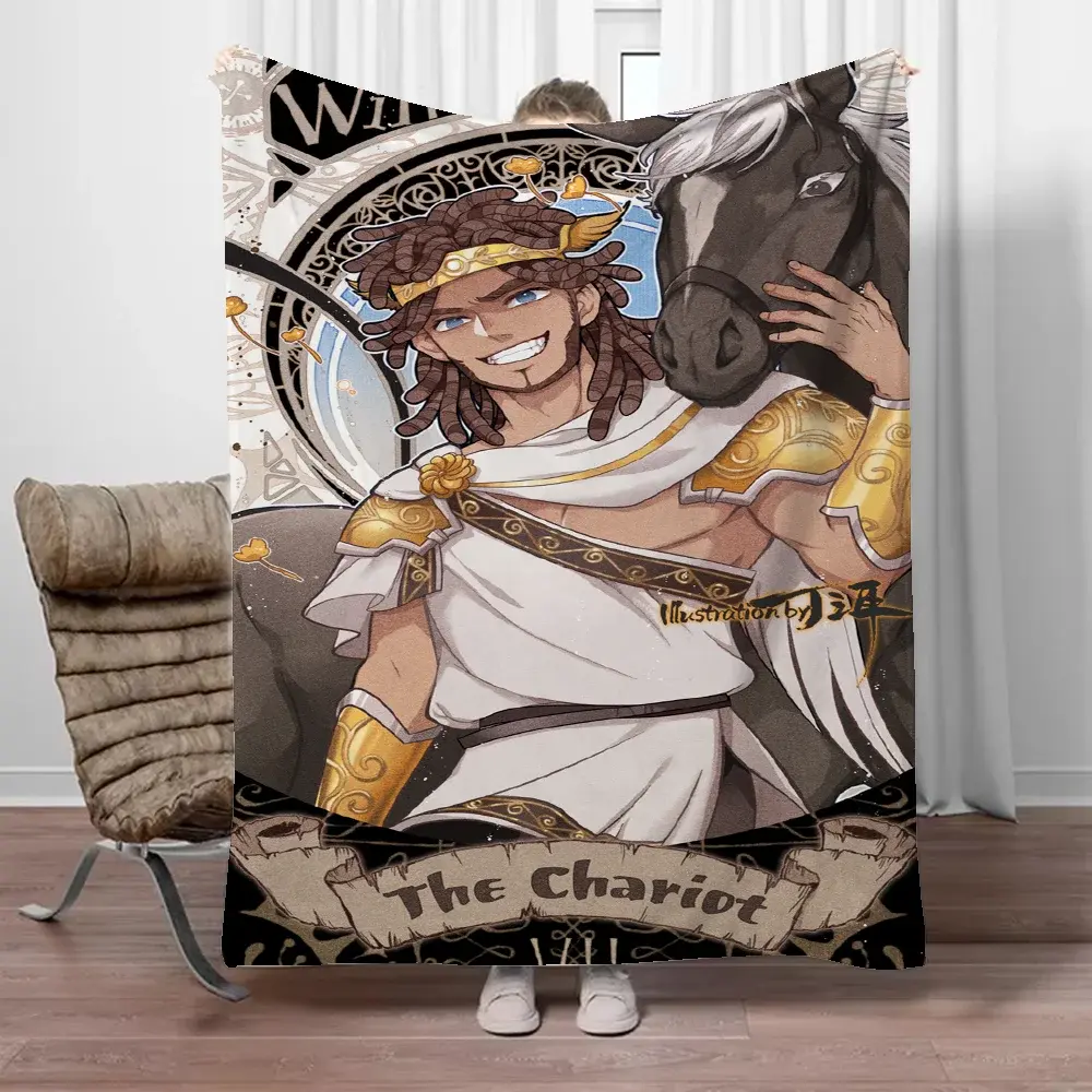Cobertores de cama de microfibra para casa, Tarot, Sofá Cobertores e Lança, Decoração Interior Anime, King Size
