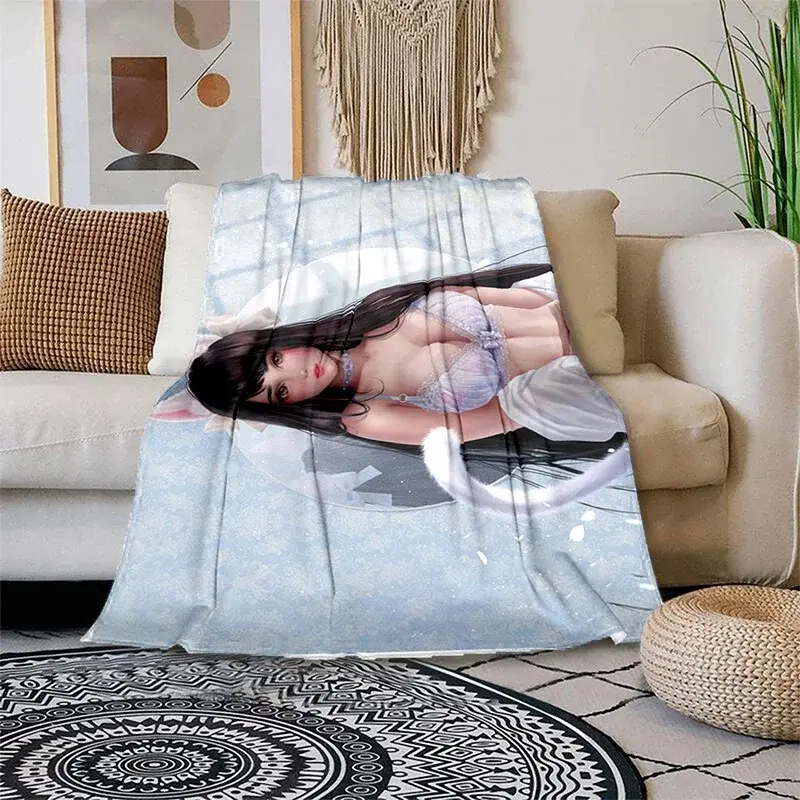 Anime Soft Flanela Lança Cobertor, Toda a Temporada, Decoração Quarto Quente, JK Cartaz Sexy, Quadrinhos Uniformes R18