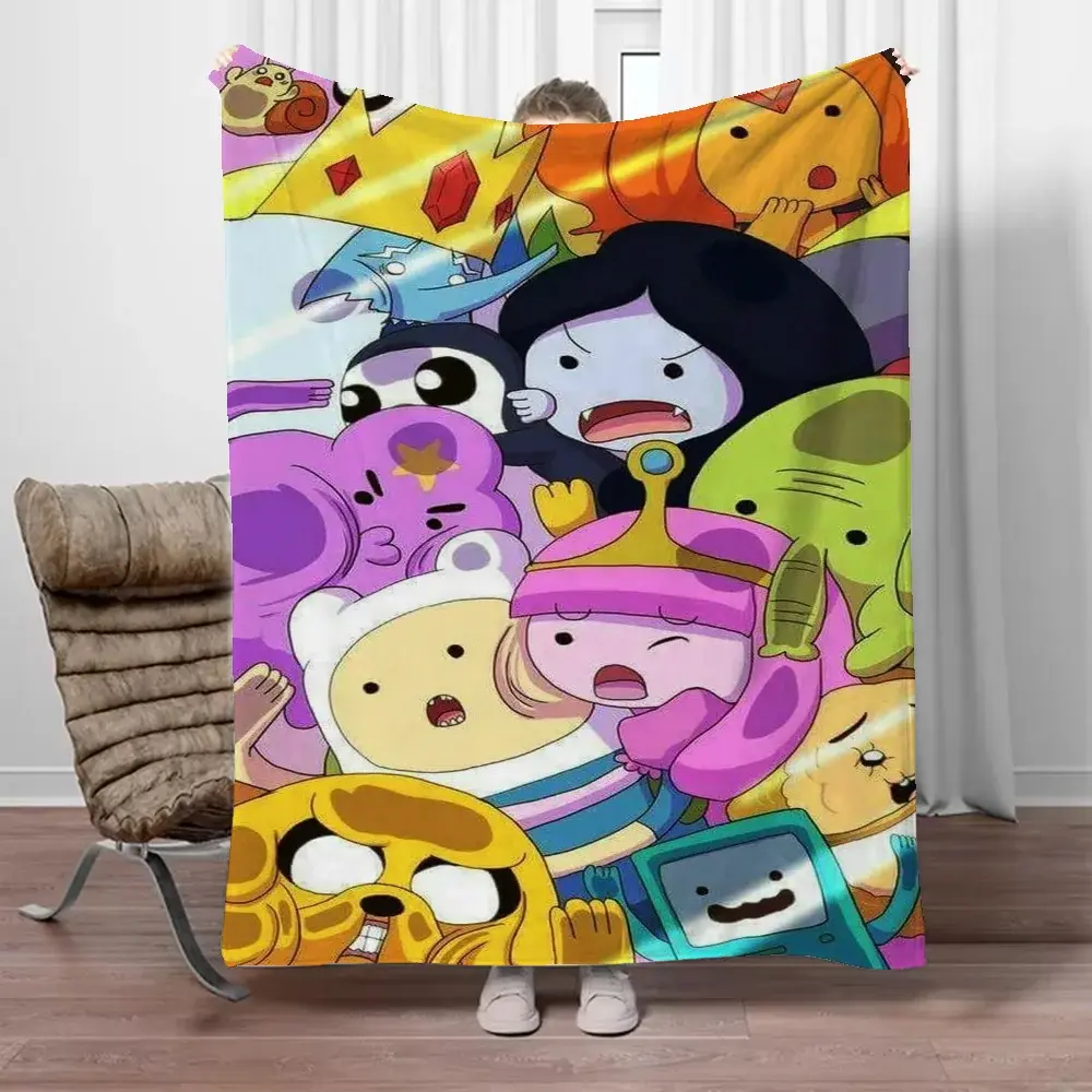 Cobertor xadrez de malha quente para inverno Capa decorativa de sofá, cobertores macios fofos, tempo de aventura, 150x200
