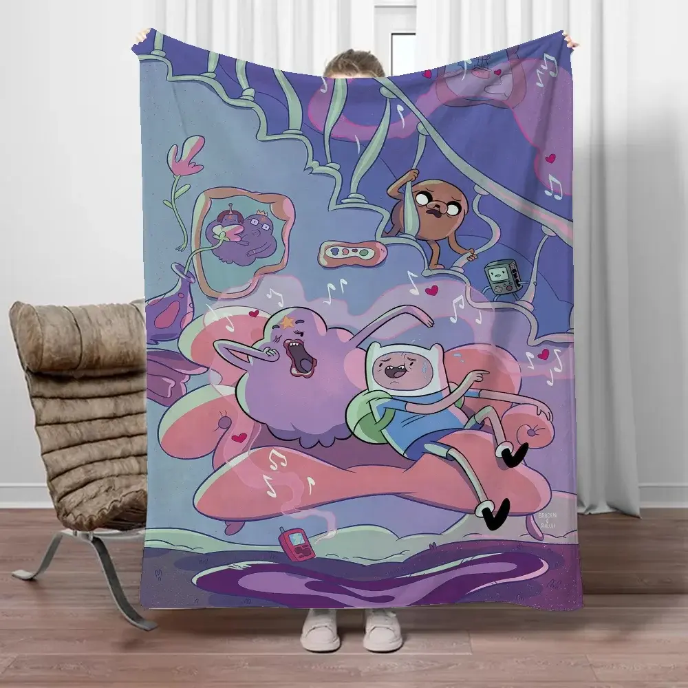 Cobertor xadrez de malha quente para inverno Capa decorativa de sofá, cobertores macios fofos, tempo de aventura, 150x200