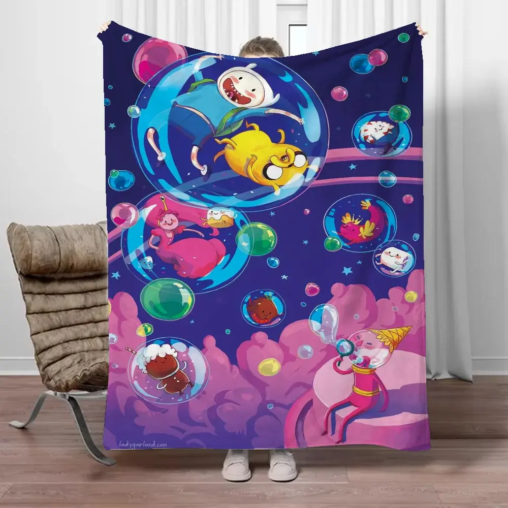 Cobertor xadrez de malha quente para inverno Capa decorativa de sofá, cobertores macios fofos, tempo de aventura, 150x200
