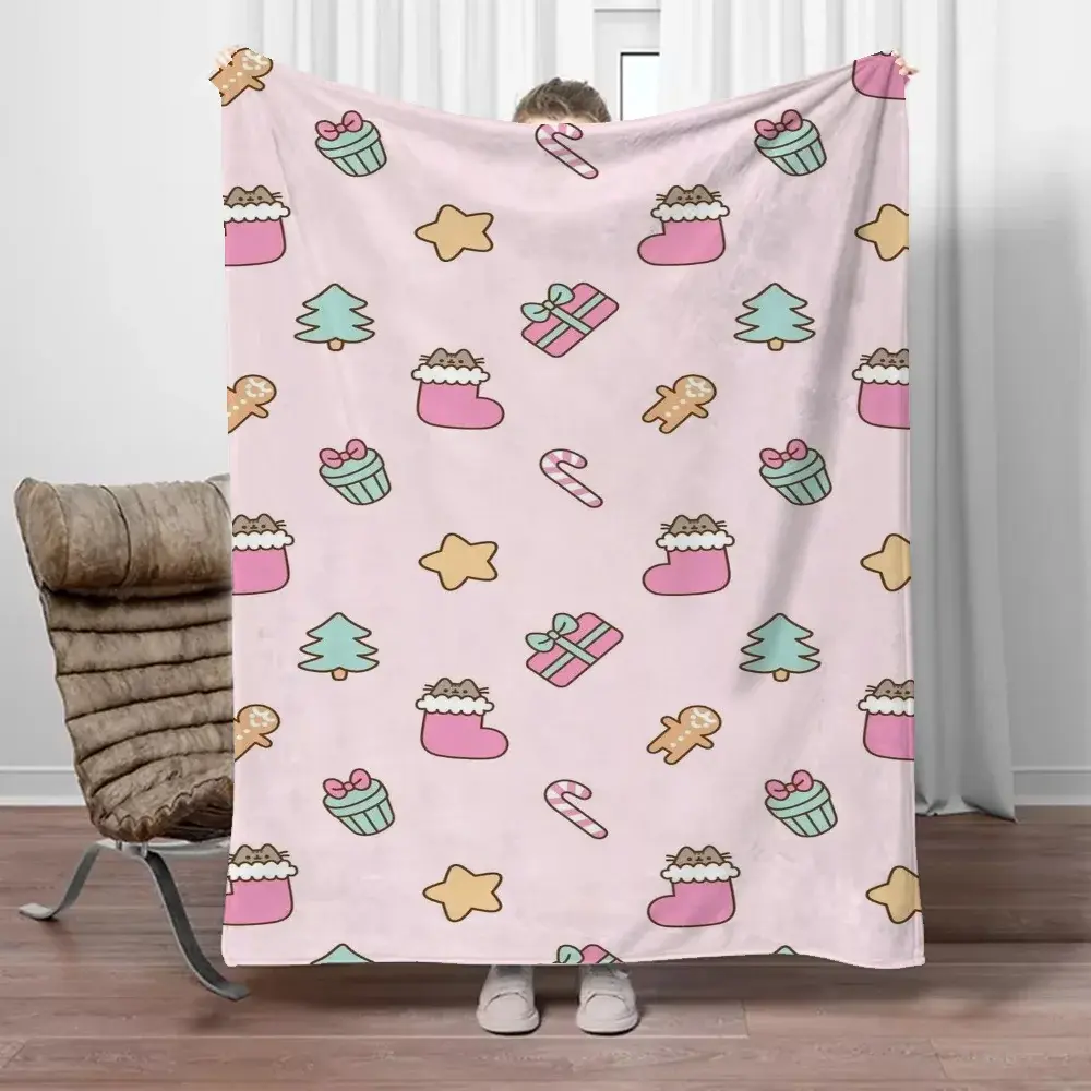 Cobertor personalizado de Natal, Jogue cobertor para sofá, Cobertores e mantas de luxo, Interior Knee Plaid Nap, Cobertores para