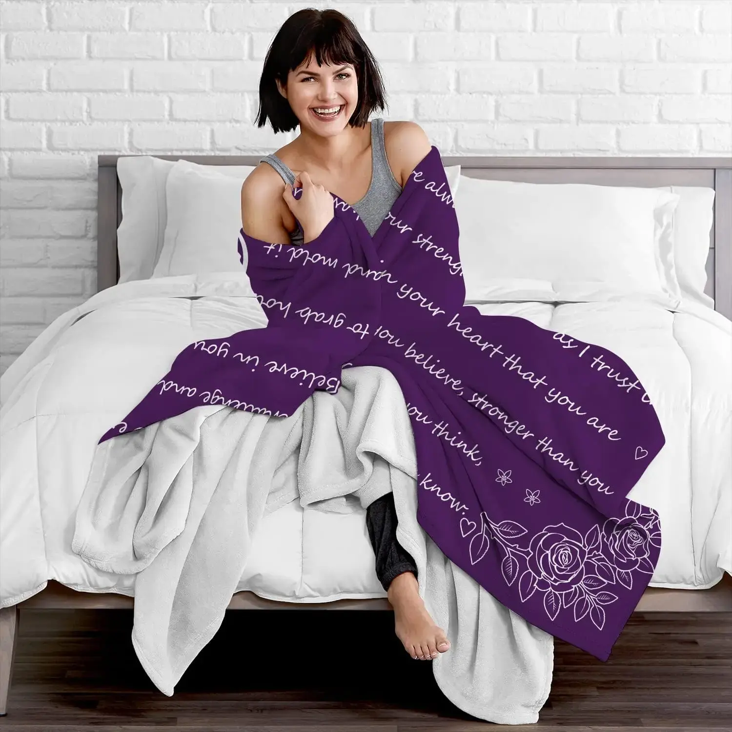 Birthday decoration blanket for women, best birthday gift idea for women aged 20, 30, 40, super soft blanket for home travel