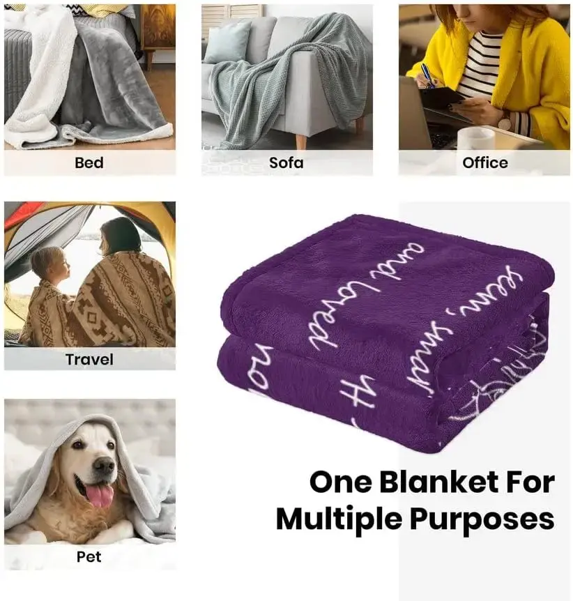 Birthday decoration blanket for women, best birthday gift idea for women aged 20, 30, 40, super soft blanket for home travel