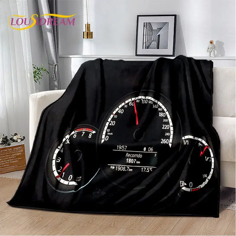 3D Racing Car Dashboard Soft Plush Quilt Blanket,Flannel Blanket Throw Blanket for Living Room Bedroom Bed Sofa Picnic Cover