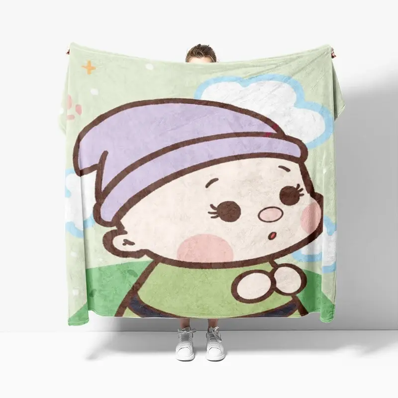 Cobertor de pelúcia macio anime, Decoração para casa, Colcha grossa, Animais na cama, Cobertor do sofá, Inverno