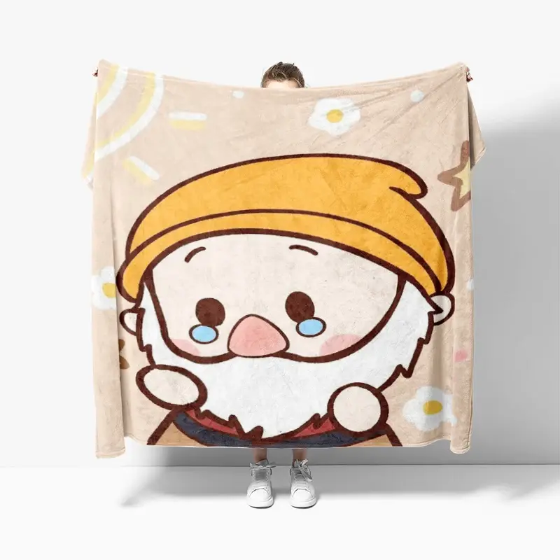 Cobertor de pelúcia macio anime, Decoração para casa, Colcha grossa, Animais na cama, Cobertor do sofá, Inverno