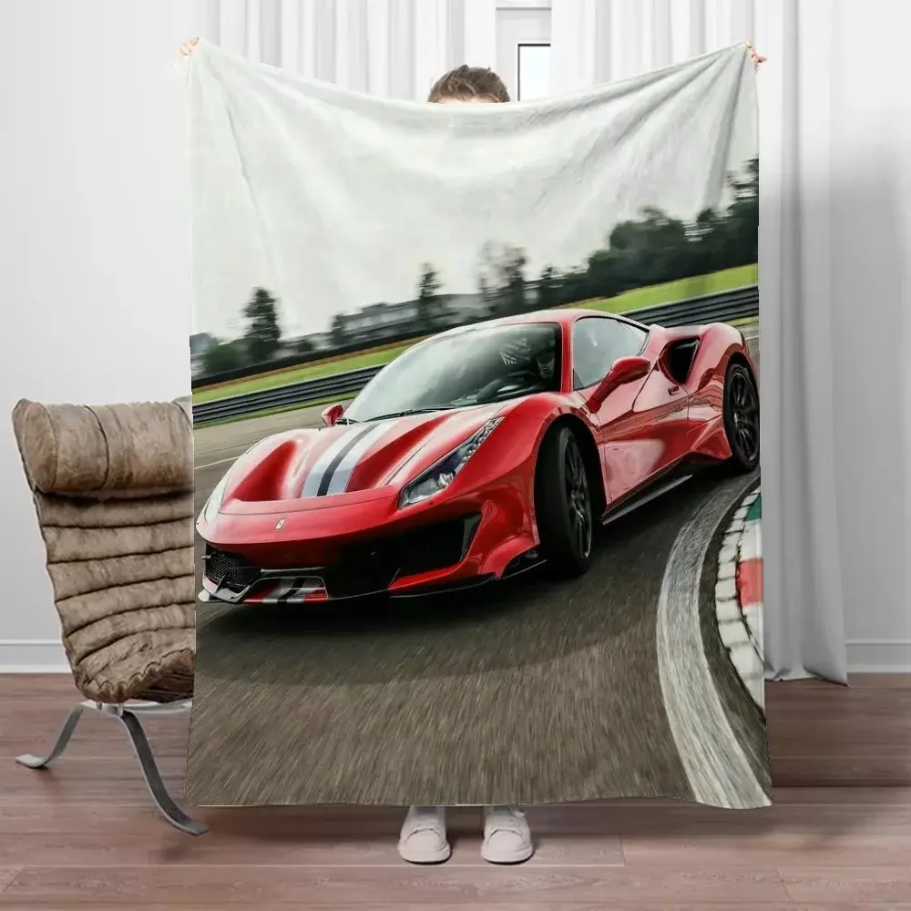 Luxo Fofo Xadrez Cobertor, Cobertores e Lança Personalizados, Toalha de Praia, Interior para Casa e Sofá, Ferraris Designer