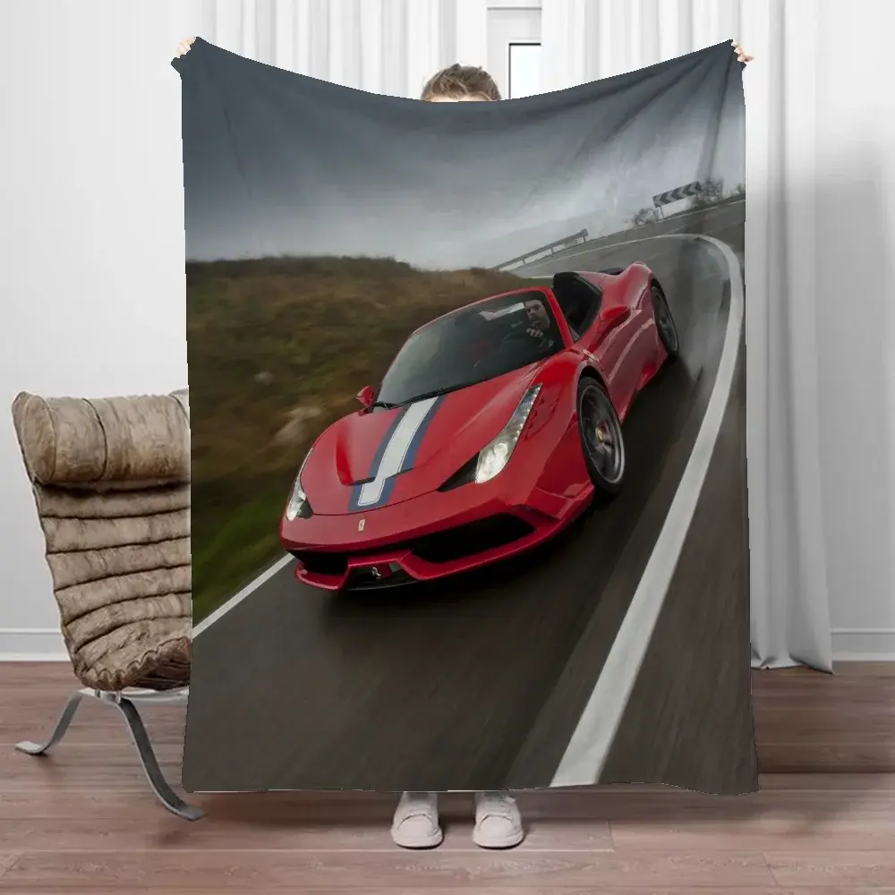 Luxo Fofo Xadrez Cobertor, Cobertores e Lança Personalizados, Toalha de Praia, Interior para Casa e Sofá, Ferraris Designer