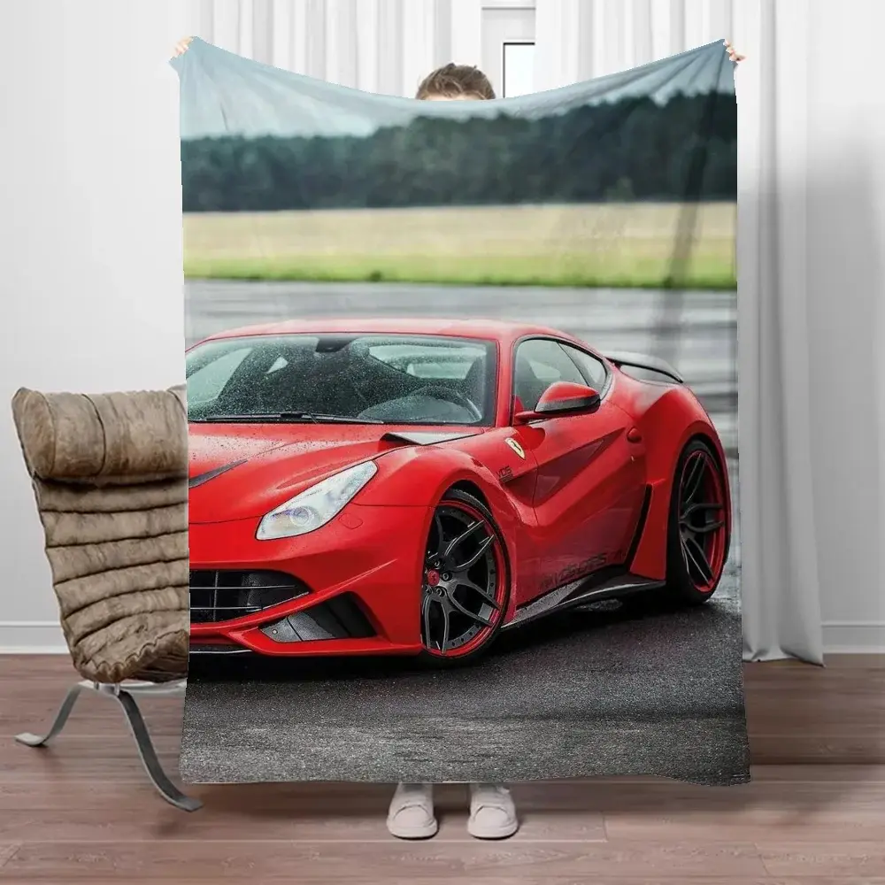 Luxo Fofo Xadrez Cobertor, Cobertores e Lança Personalizados, Toalha de Praia, Interior para Casa e Sofá, Ferraris Designer