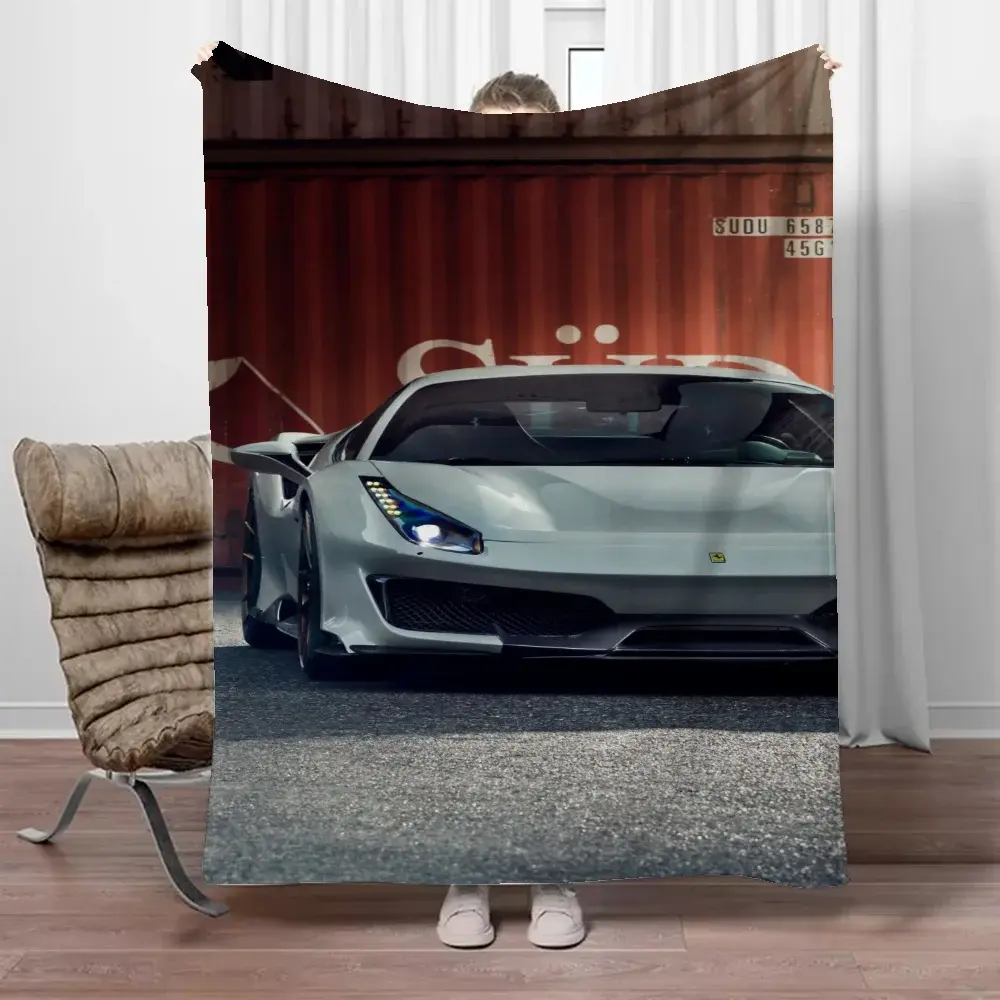 Luxo Fofo Xadrez Cobertor, Cobertores e Lança Personalizados, Toalha de Praia, Interior para Casa e Sofá, Ferraris Designer