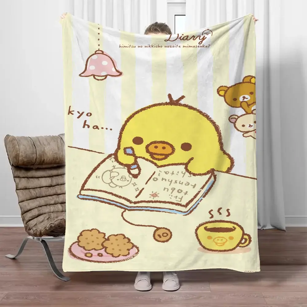 Rilakkumas Cobertor de Lã Fofo Cobertor Decorativo para Sofá, King Size, Cama de Luxo, Casa e Decoração