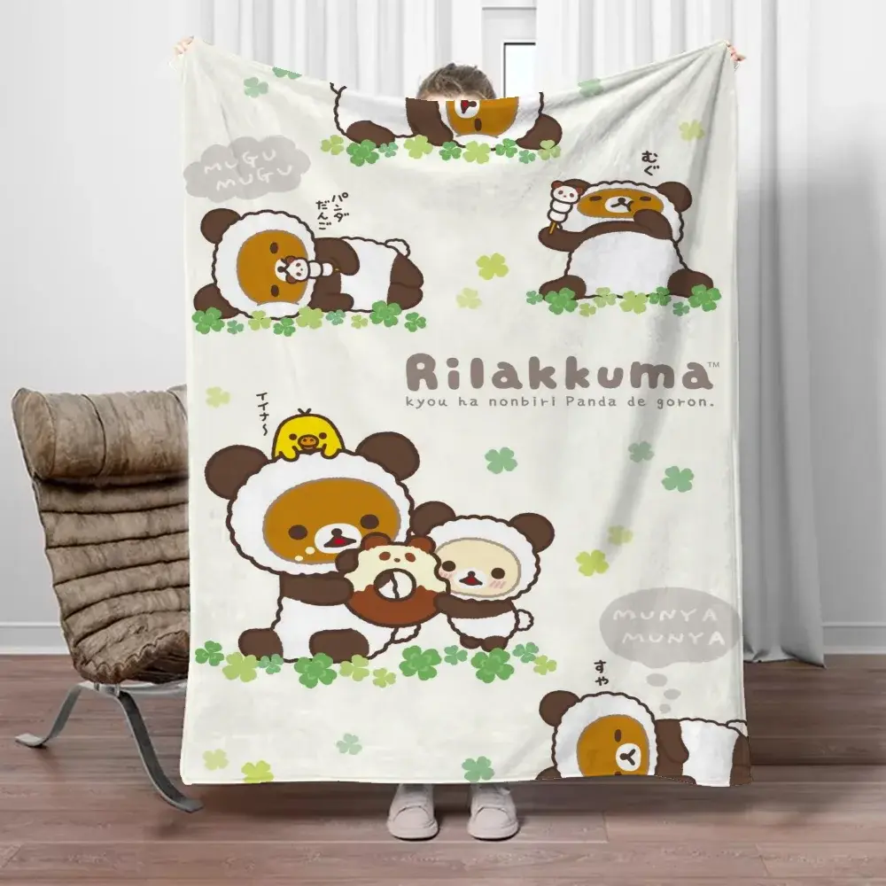 Rilakkumas Cobertor de Lã Fofo Cobertor Decorativo para Sofá, King Size, Cama de Luxo, Casa e Decoração