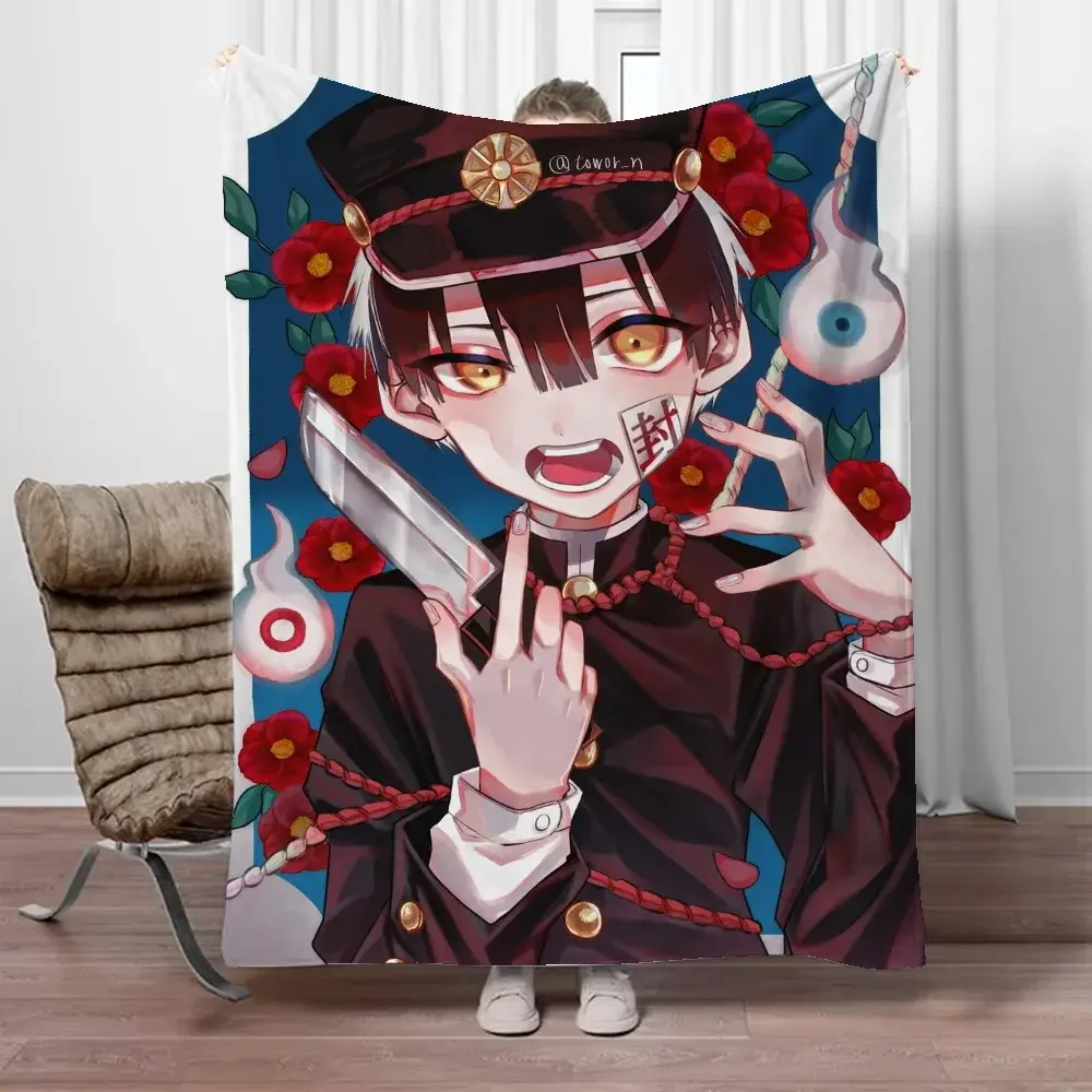 Hanako Kun-Custom Throw Blankets for Adults, Boho Blanket, Manta fofa, Interior, De grandes dimensões, Casa, Piquenique, Sofá