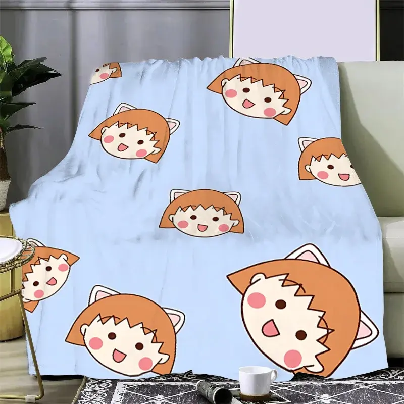 Chi-bi Maruko Printed Blanket Picnic Blankets Warm Blanket Soft and Comfortable Blanket Home Travel Birthday Gift