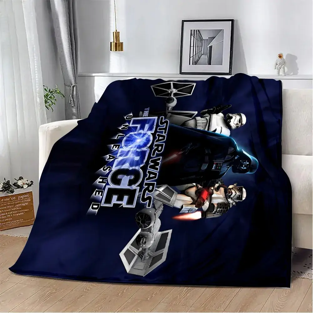 Printed Blanket Picnic Blankets W-Wars Warm Blanket Soft and S-Stars Comfortable Blanket Home Travel Birthday Gift