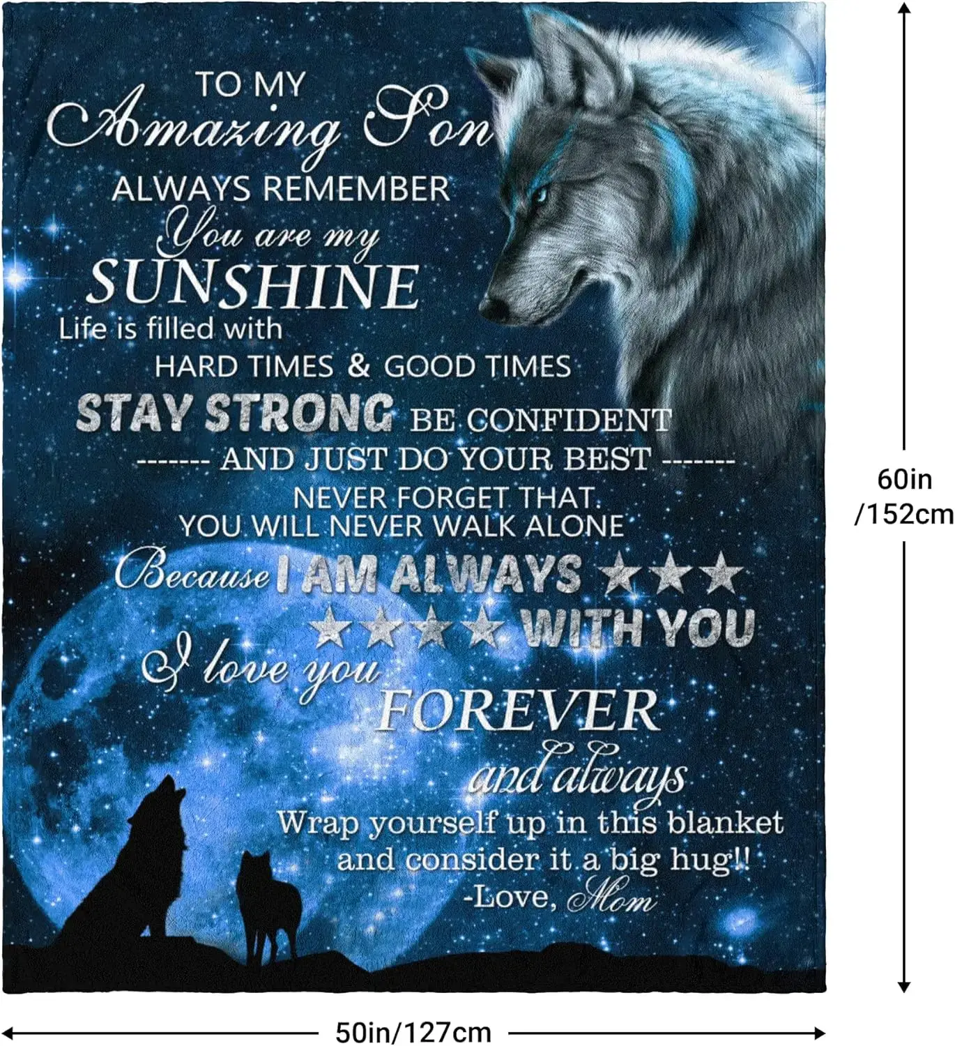 Gifts for son from mom/dad - Best birthday gift ideas for adult sons Blanket - Gift throw blanket from mother or father to son