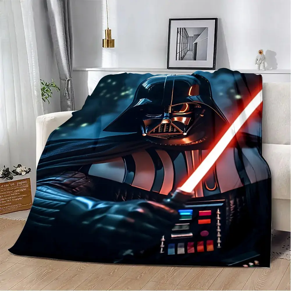Printed Blanket Picnic Blankets W-Wars Warm Blanket Soft and S-Stars Comfortable Blanket Home Travel Birthday Gift