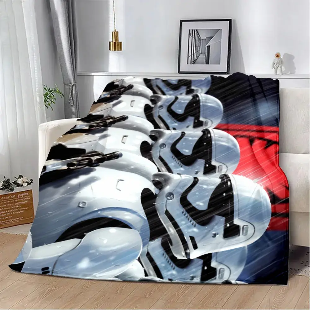 Printed Blanket Picnic Blankets W-Wars Warm Blanket Soft and S-Stars Comfortable Blanket Home Travel Birthday Gift