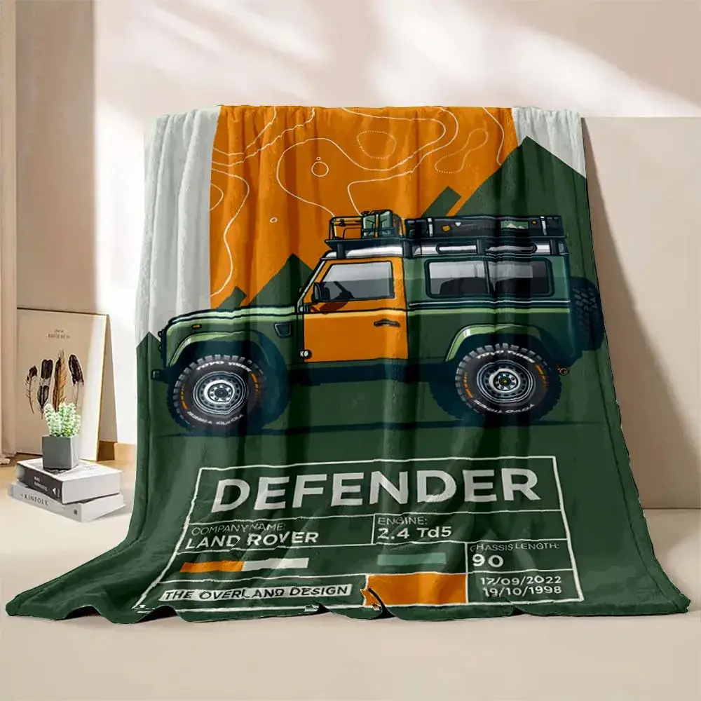 6 Sizes Car Off-road Camping RV Printed Blanket Warm Soft and Comfortable Home Travel Outdoor Blanket Sofa Bedding Cover Blanket