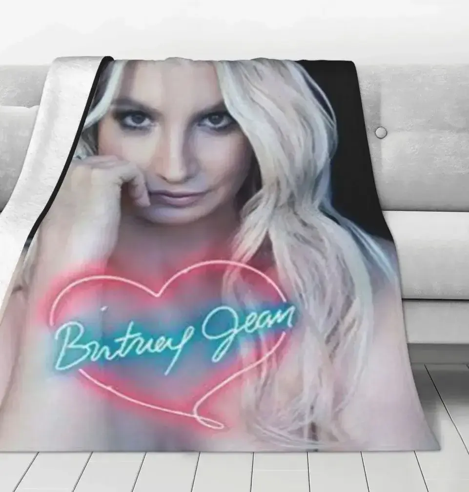 Britney Spears Flannel Blanket Quality Super Soft Singer Actress Throw Blanket Winter Picnic Outdoor Funny Bedspread