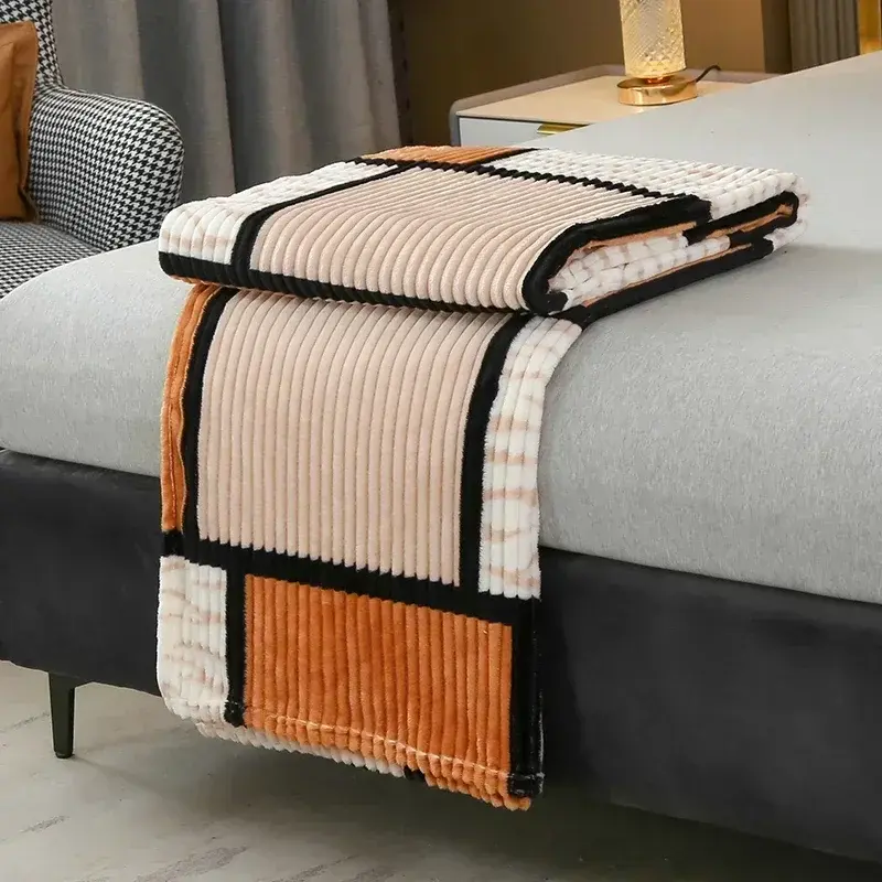 New Grid Style Multifunctional Magic Velvet Printed Blanket Can Be Used As Bed Sheets Nap Blankets Pet Blankets