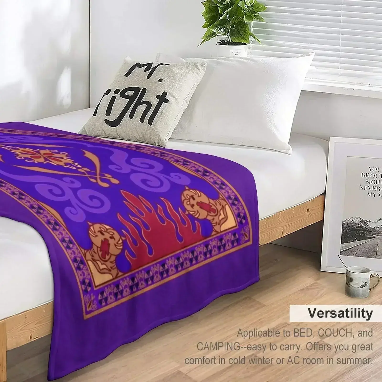 Aladdin 1992 Magic Carpet Throw Blanket Tourist Blanket Fashion Sofa Blankets  blankets for beds  blanket