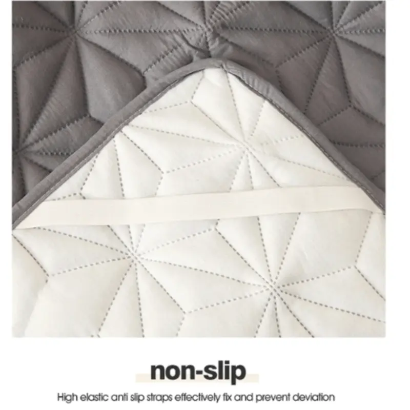 Waterproof Mattress Topper with Elastic Band Quilted Protector Pad Bedspread Winter Mattress Cover for Single/Double Bed 140/160