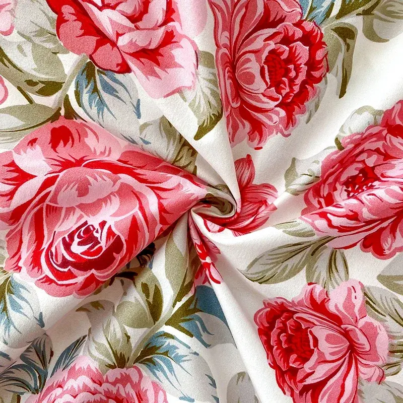 Red Flower Printed Flat Bed Sheets for Double Bed Single/Queen/King Reactive Printed Top Sheets for Beds sabanas cama 150x200