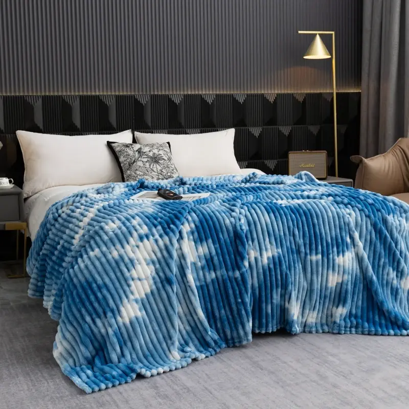 High Quality Blanket for Beds Tie Dyeing Warm Manta Single/Queen/King Flannel Fleece Thow Blanket Thick Warm Plaids Sofa Blanket