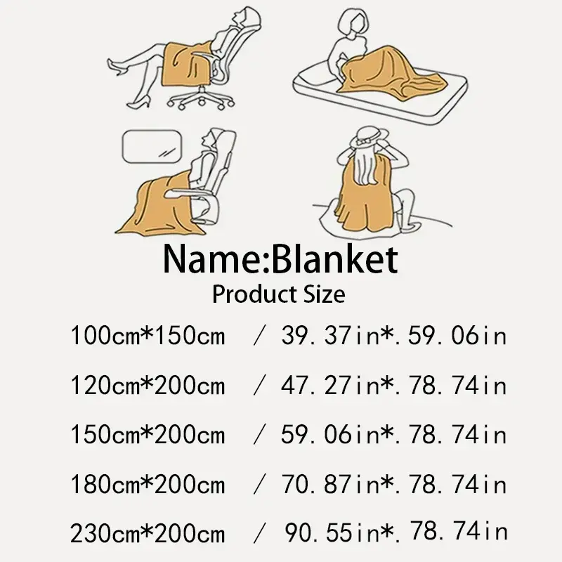1 Piece Square Flannel Solid Color Checkered Double-sided Velvet Office Blanket Lunch Break Blanket Multifunctional Blanket