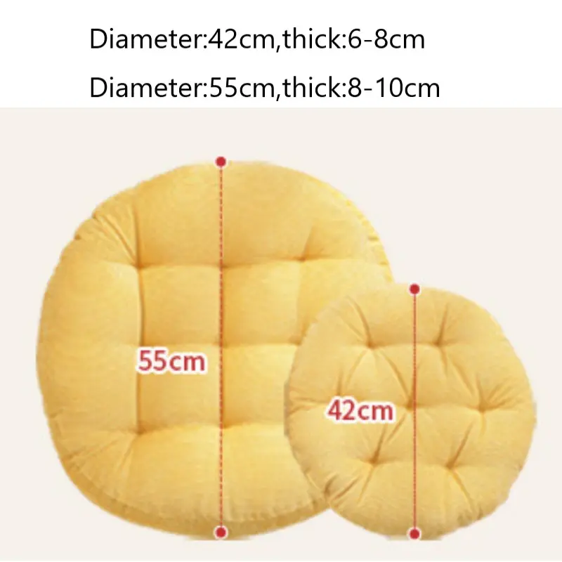 Comfort Lazy Stool Floor Seat Pillow Students Round Large Pillows Seating for Adults Tufted Corduroy Cushion Tatami Living Room