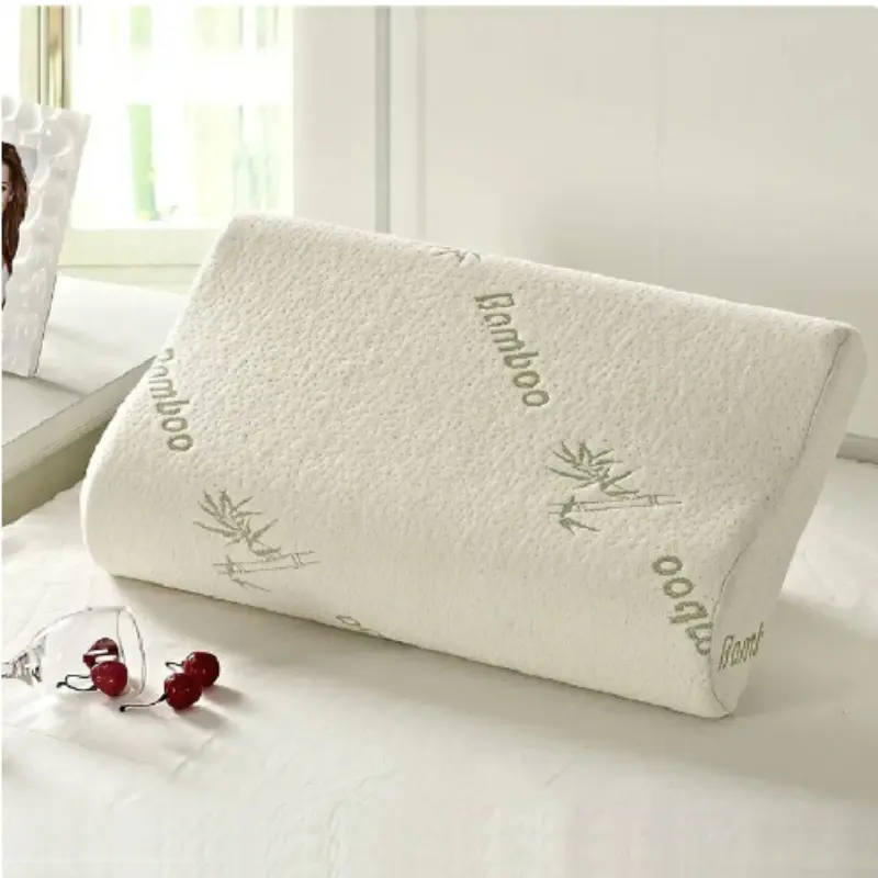 50*30cm Bamboo Fiber Pillow Slow Rebound Health Care Memory Foam Pillow Memory Foam Pillow Orthopedic Pillows Support NeckRelief