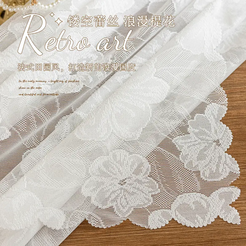 2024 French Country Chic Design Elegant Lace Tablecloth for Wedding Restaurant Dining Table Decoration