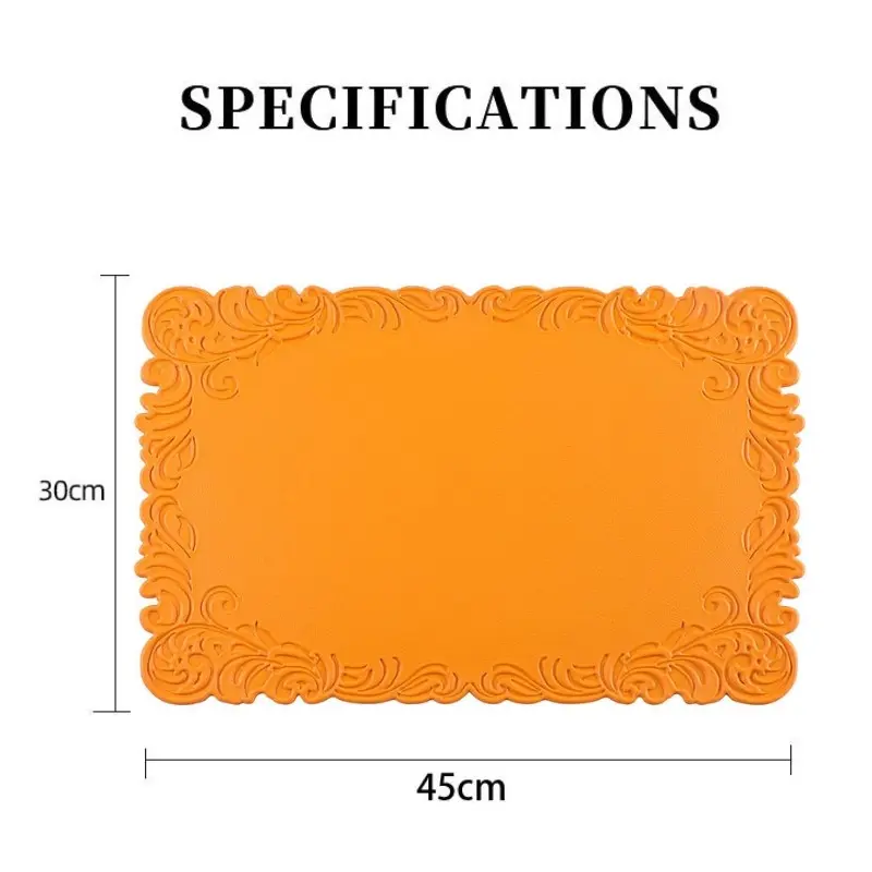 1/4/10PCS Placemats Table Mat Tableware Pad PU Leather Waterproof Heat Insulation Non-Slip Placemat Soft Morandi Bowl Coaster