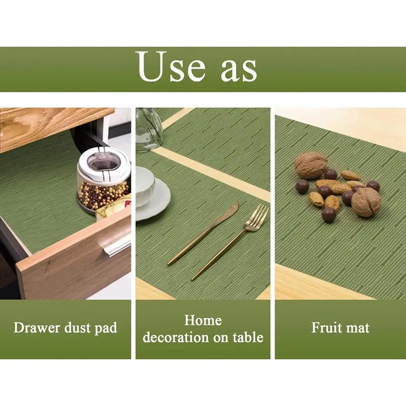 1/4/6Pcs Table Mat Set Non-Slip Bowl Pad Coaster Set Washable PVC Dining Table Placemats Modern Home Decoration Accessories