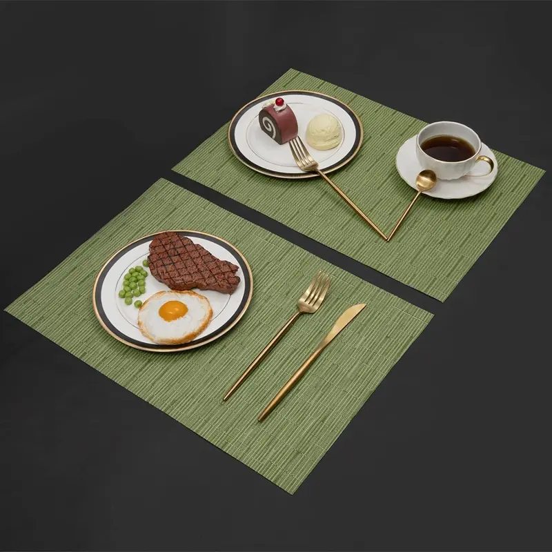 1/4/6Pcs Table Mat Set Non-Slip Bowl Pad Coaster Set Washable PVC Dining Table Placemats Modern Home Decoration Accessories