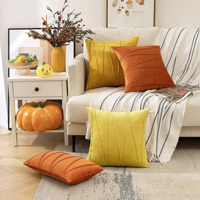30x50cm 45x45cm 50x50cm Striped Velvet Throw Pillow Covers Modern Decorative Couch Throw Square Soft Cozy Plush Gift Pillowcases