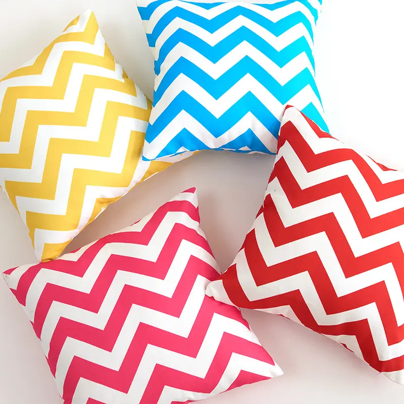 30x50cm 45x45cm Navy Outdoor Waterproof Throw Pillow Cover Decorative Colorful Striped Wave Pillows Cover for Patio Garden Porch