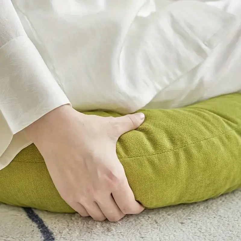 Floor Pillow Meditation Cushion Round Large Floor Pillows Seating for Adults, Velvet Thick Floor Cushion for Yoga Outdoor Tatami