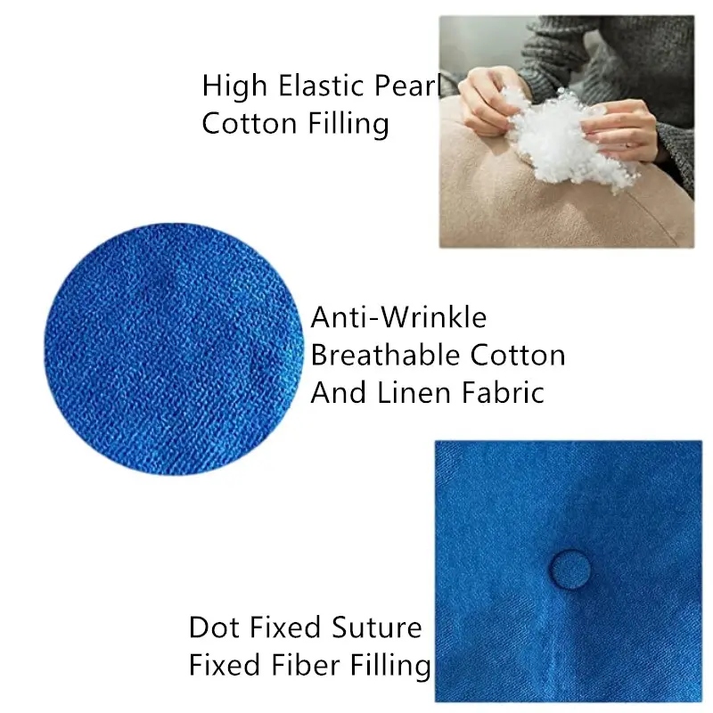 Floor Pillow Meditation Cushion Round Large Floor Pillows Seating for Adults, Velvet Thick Floor Cushion for Yoga Outdoor Tatami