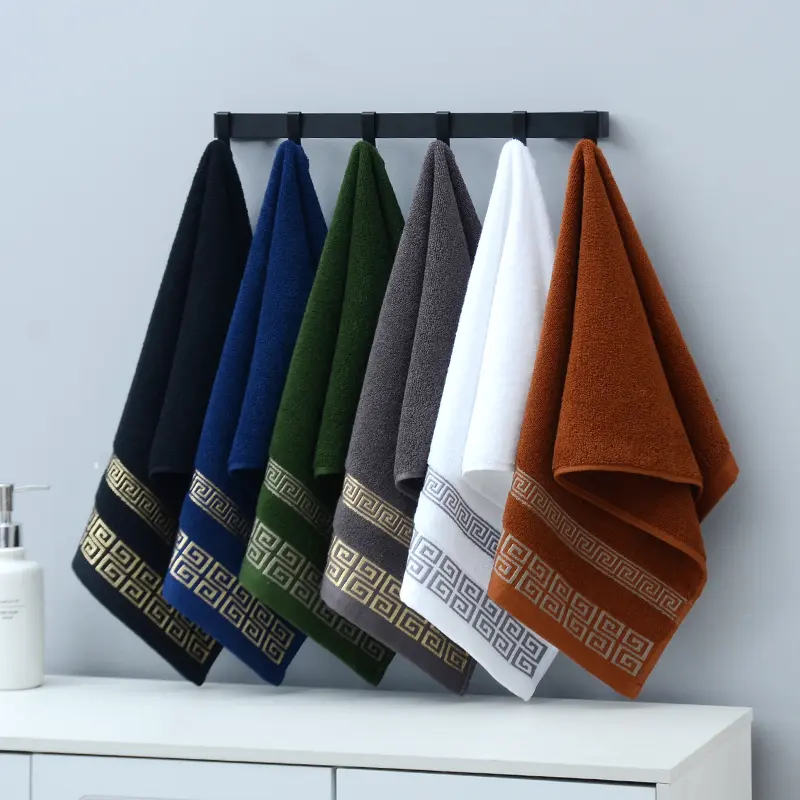 Black Large Bath Towels for Adults 100% Cotton Solid Terry Beach Towel Absorbent Yoga Shower Towels Bathroom Wholesale 70*140cm