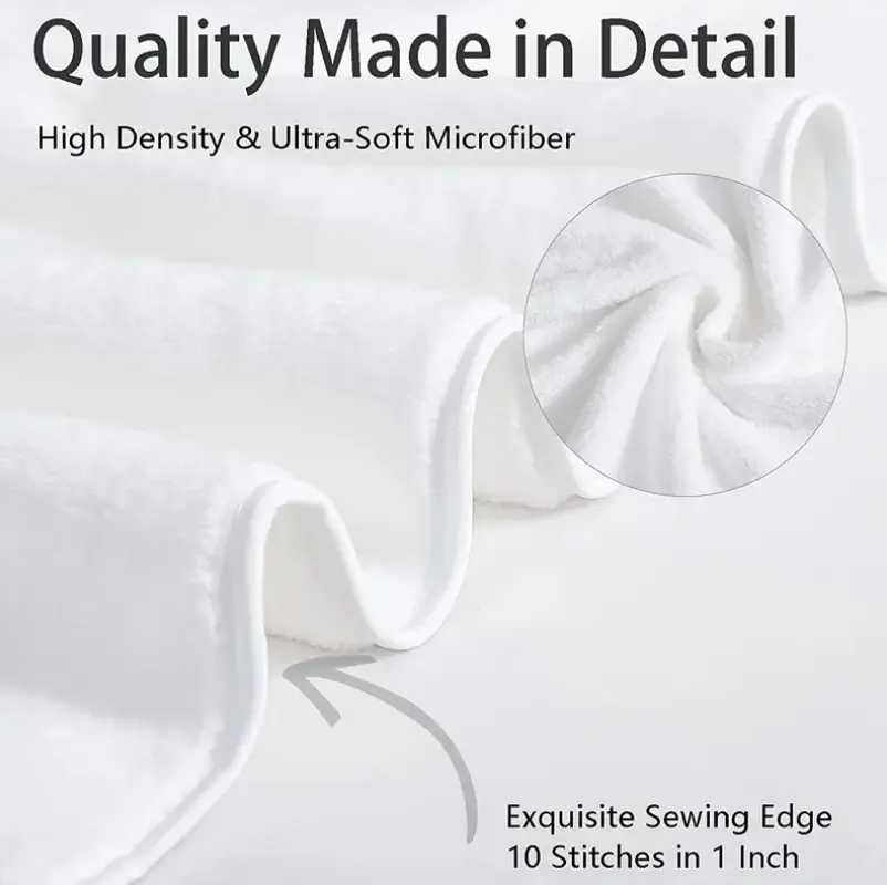 White Towels Premium Black Hand Towels 100% Cotton Ultra Soft Highly Absorbent Hotel & Spa Quality Hand Towels Home Supplies