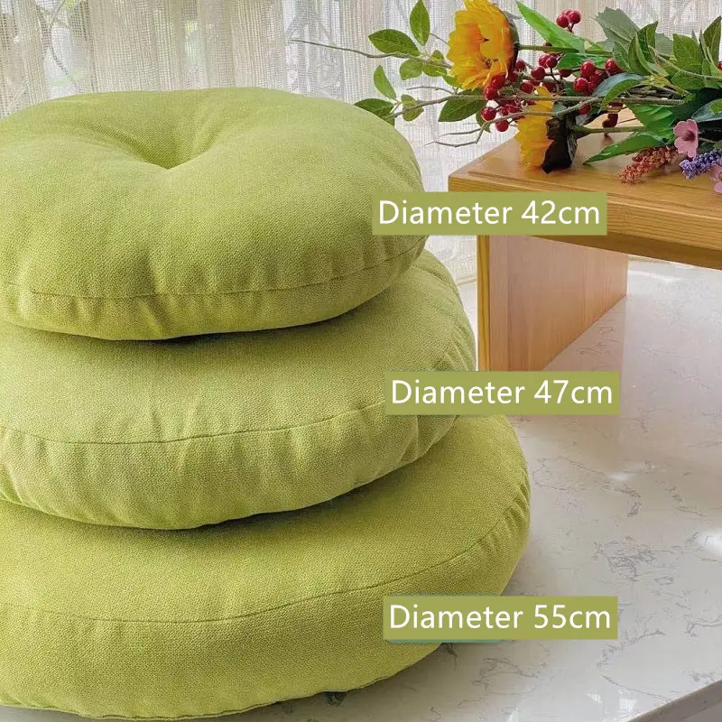 Floor Pillow Meditation Cushion Round Large Floor Pillows Seating for Adults, Velvet Thick Floor Cushion for Yoga Outdoor Tatami