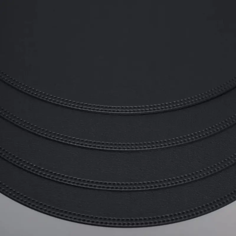 1/6/10PCS Black Round Placemats Table Mat Tableware Pad PU Leather Waterproof Heat Insulation Non-Slip Place Mat Bowl Coaster