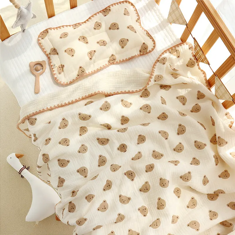 Battilo 100% Cotton Baby Blanket Soft Breathable Muslin Swaddle Blanket for Newborn Infant Plaid Receiving Blankets Toddler Gift