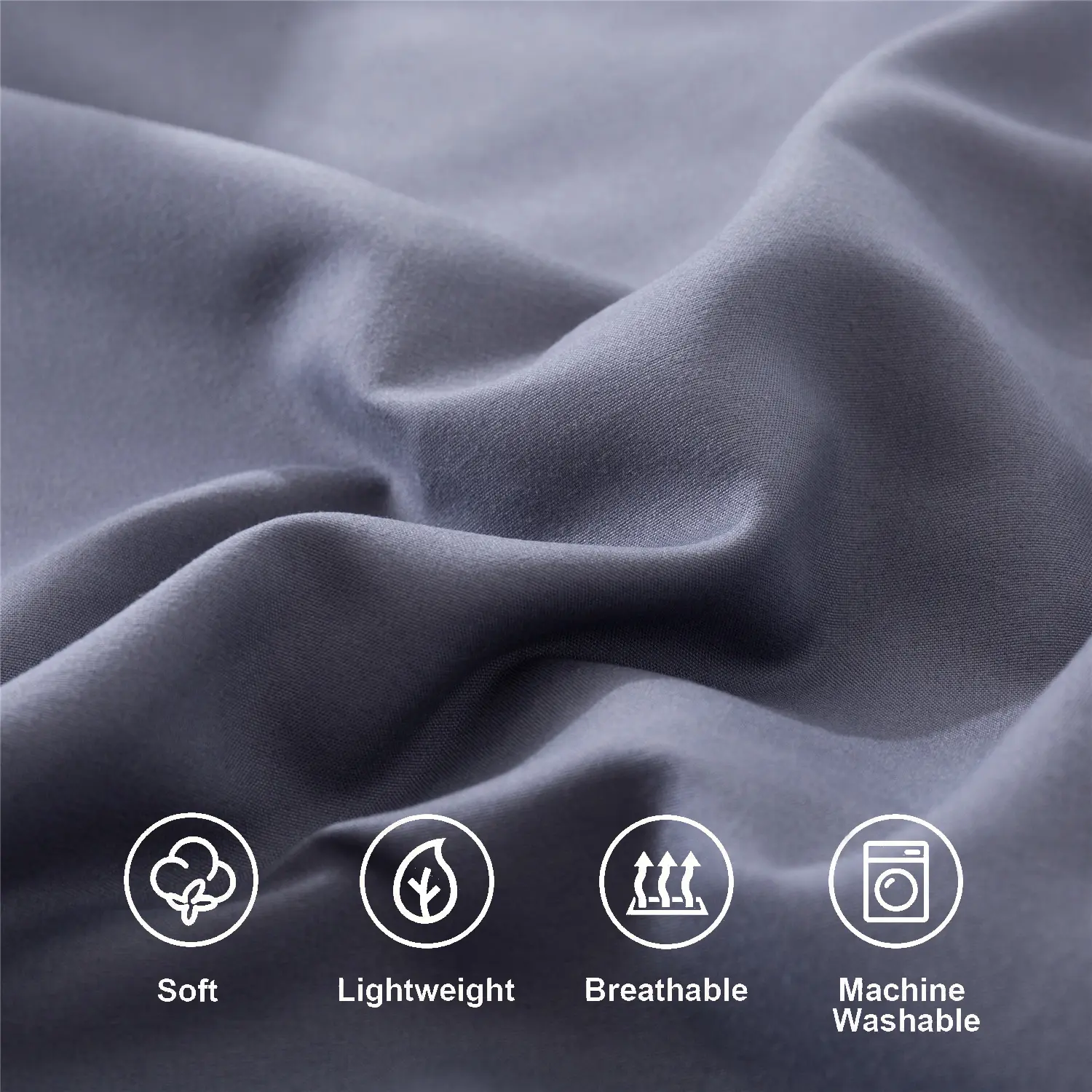 Battilo 2pcs Solid Envelope Pillowcases Queen King Size Pillowcover Soft&Breathab Microfiber Cushion Cover For Bed Hotel Bedding
