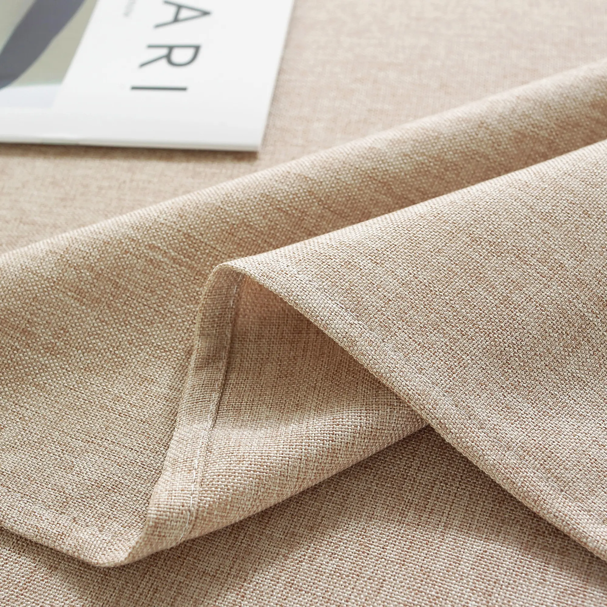 Battilo Rectangle Tablecloth for Coffee Table Waterproof Spillproof Linen Table Cloth Wrinkle Free Tablecloths for Dining Table